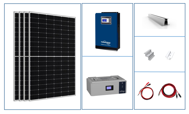 3kW Tommatech Lityum Solar Paket - Off Grid